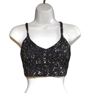 Joy Lab Sports Black Speckled Athletic Sports Bra Size Small